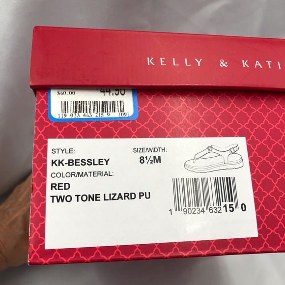 NIB Kelly & Katie Red Sandals - Picture 13 of 16